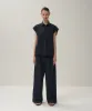 SILK LINEN SHANTUNG | TWO TUCKED PANTS sold by ATON