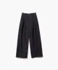 SILK LINEN SHANTUNG | TWO TUCKED PANTS sold by ATON