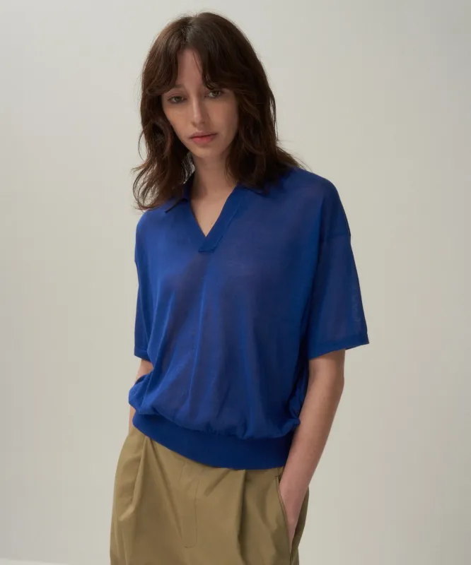 COMPACT COTTON | SKIPPER POLO SWEATER sold by ATON