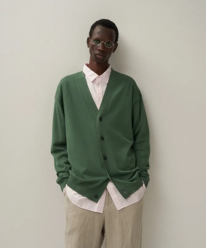 COTTON WASHI KNIT | OVERSIZED KNIT CARDIGAN sold by ATON