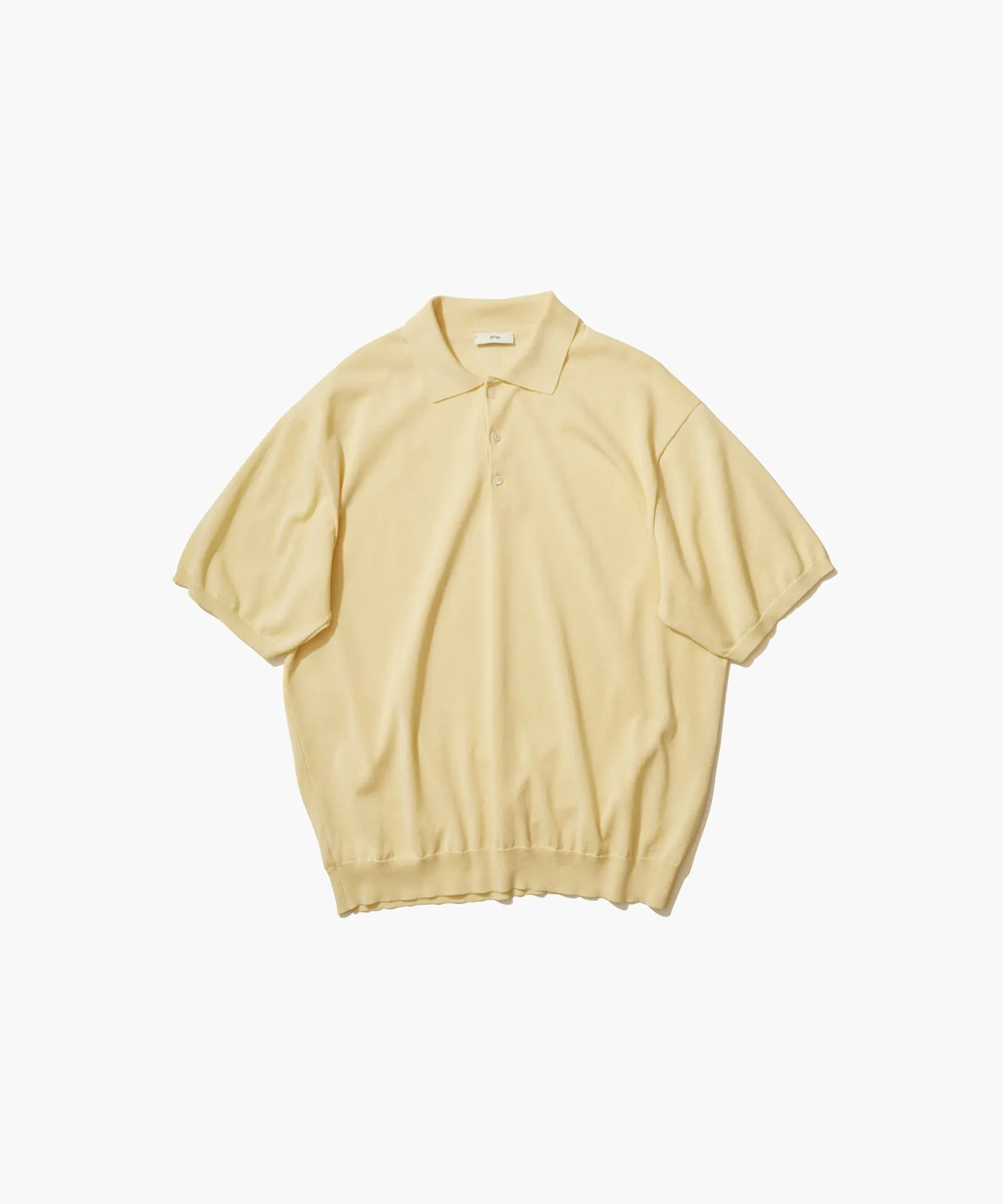 COTTON WASHI KNIT | HALF SLEEVE POLO SWEATER sold by ATON product image thumbnail 4