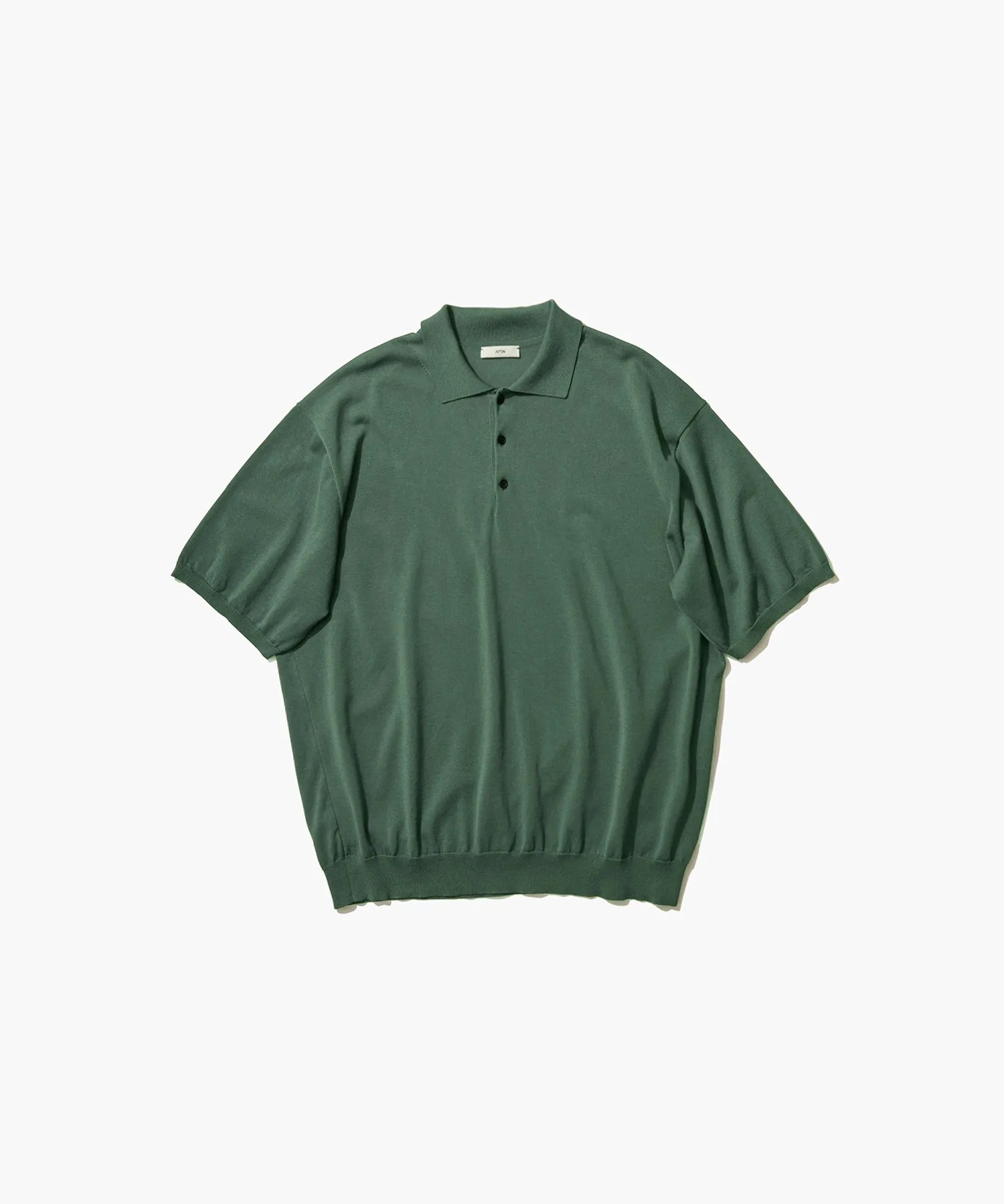 COTTON WASHI KNIT | HALF SLEEVE POLO SWEATER sold by ATON product image thumbnail 5