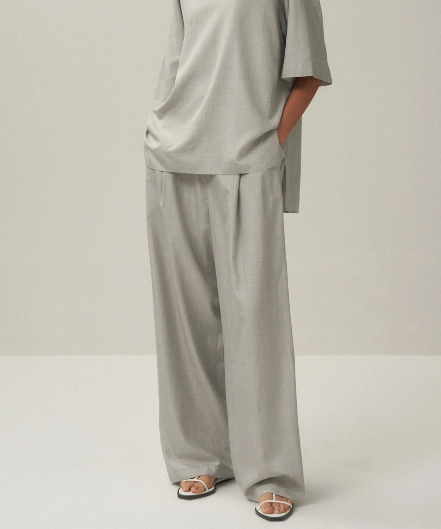 SILK TROPICAL | EASY WIDE PANTS sold by ATON