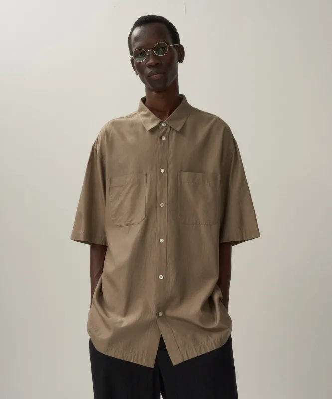 SHORT FIBER SILK | WASHED SHORT SLEEVE SHIRT sold by ATON