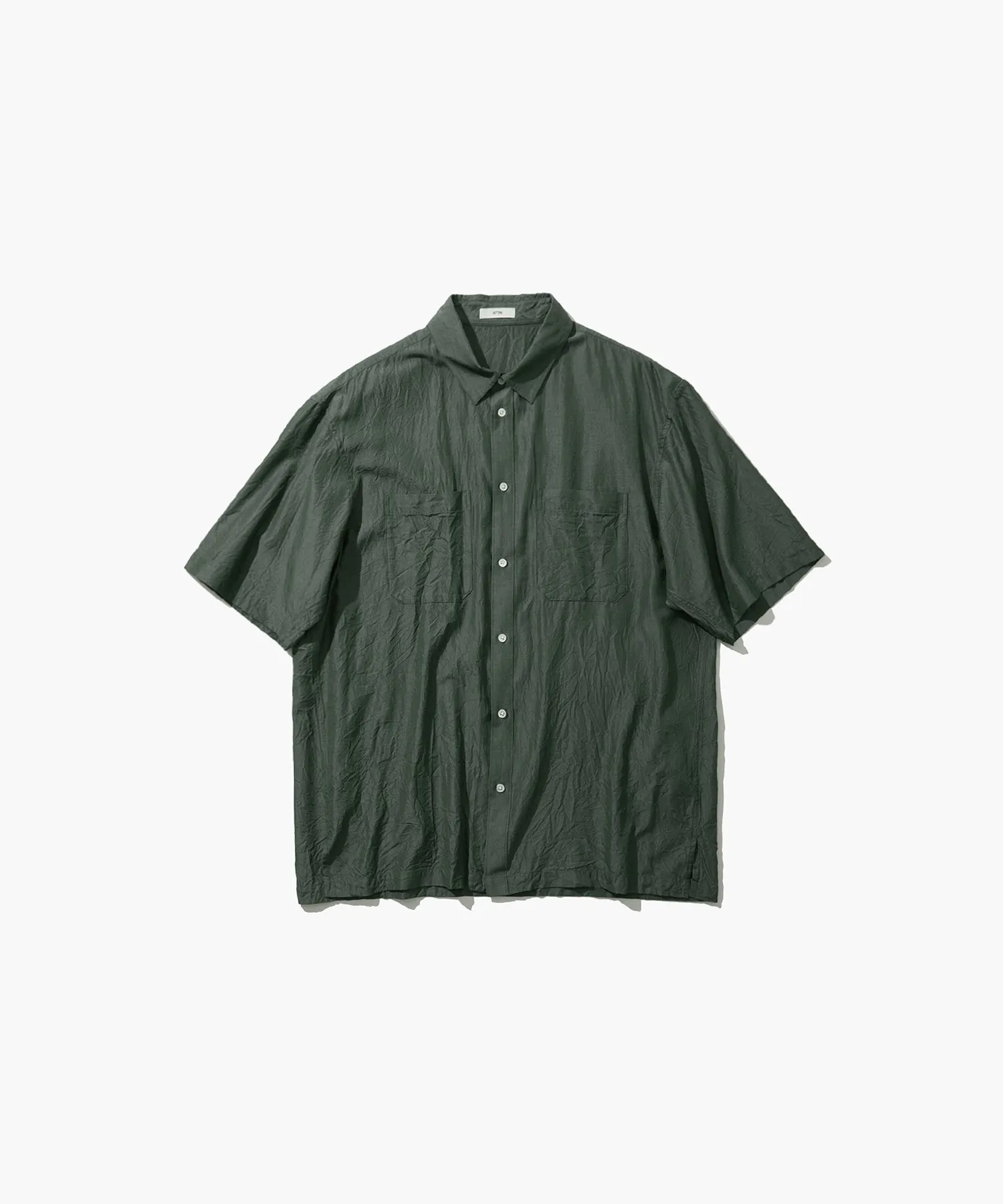 SHORT FIBER SILK | WASHED SHORT SLEEVE SHIRT sold by ATON product image thumbnail 5