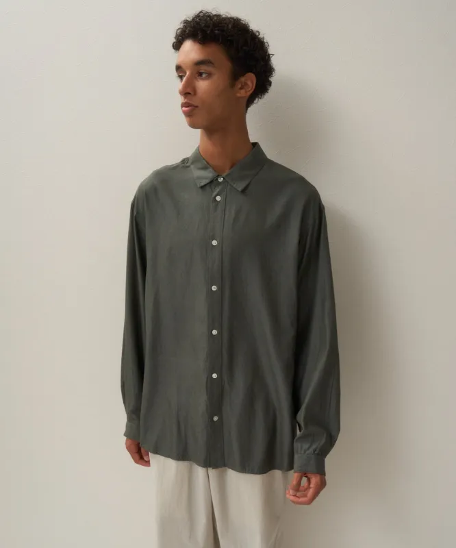 SHORT FIBER SILK | WASHED SHIRT sold by ATON