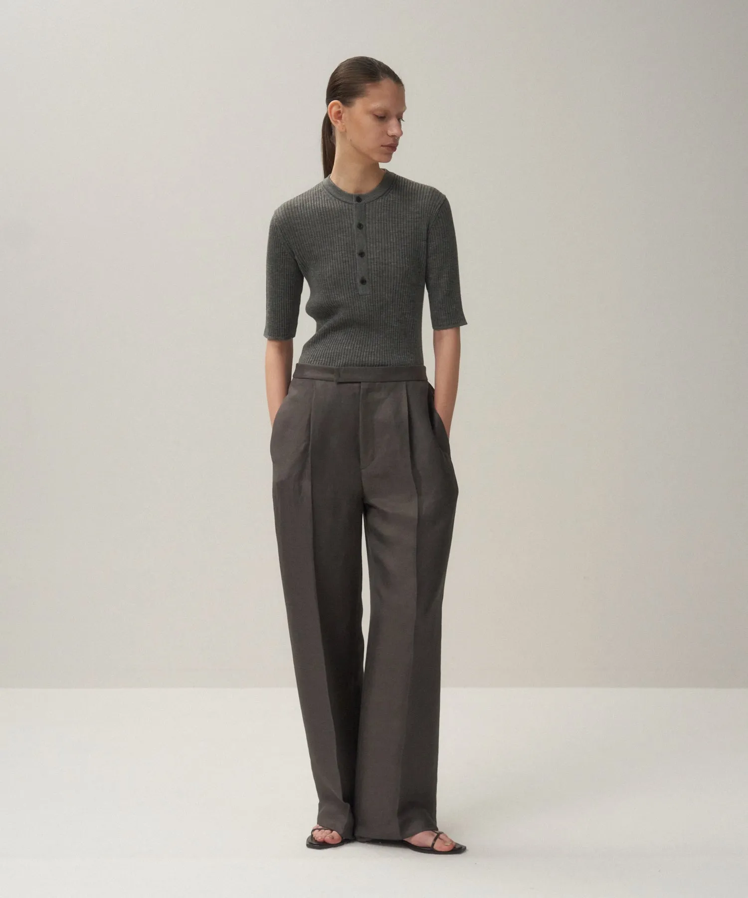 LINEN CUPRA | STRAIGHT PANTS sold by ATON product image thumbnail 4