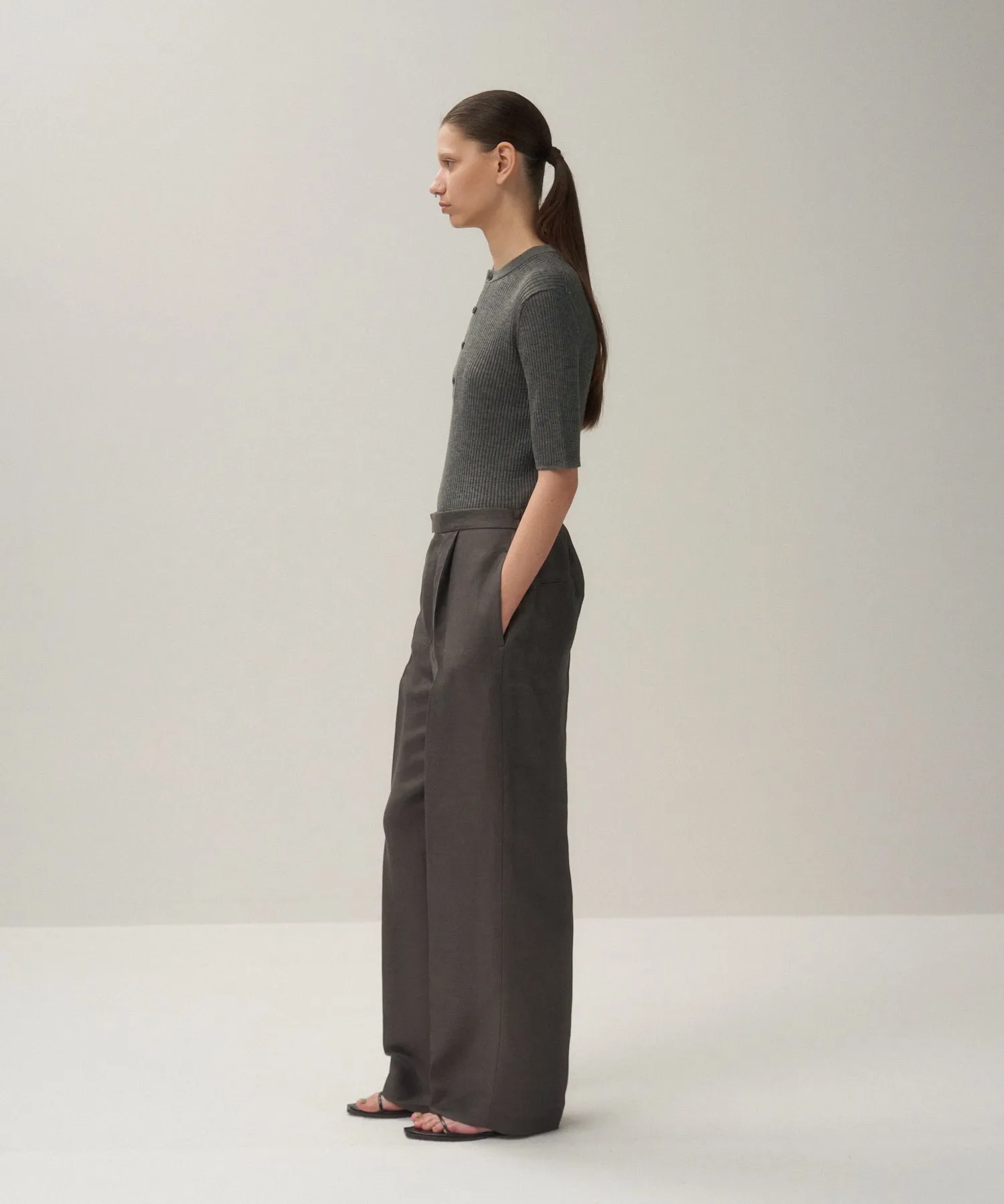 LINEN CUPRA | STRAIGHT PANTS sold by ATON product image thumbnail 3