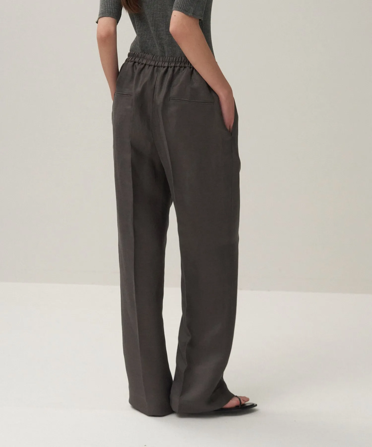 LINEN CUPRA | STRAIGHT PANTS sold by ATON product image thumbnail 5