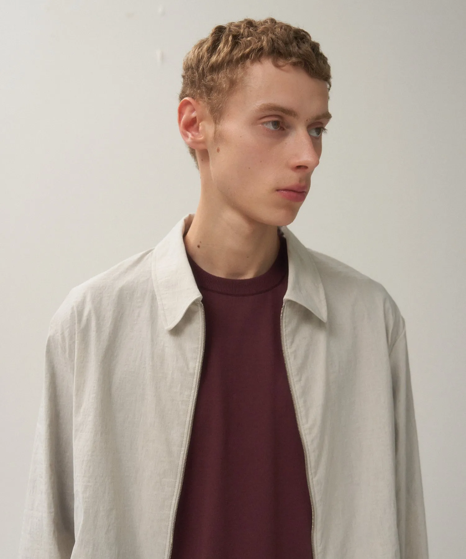 STRETCH NYLON LINEN | ZIP-UP JACKET sold by ATON product image thumbnail 5