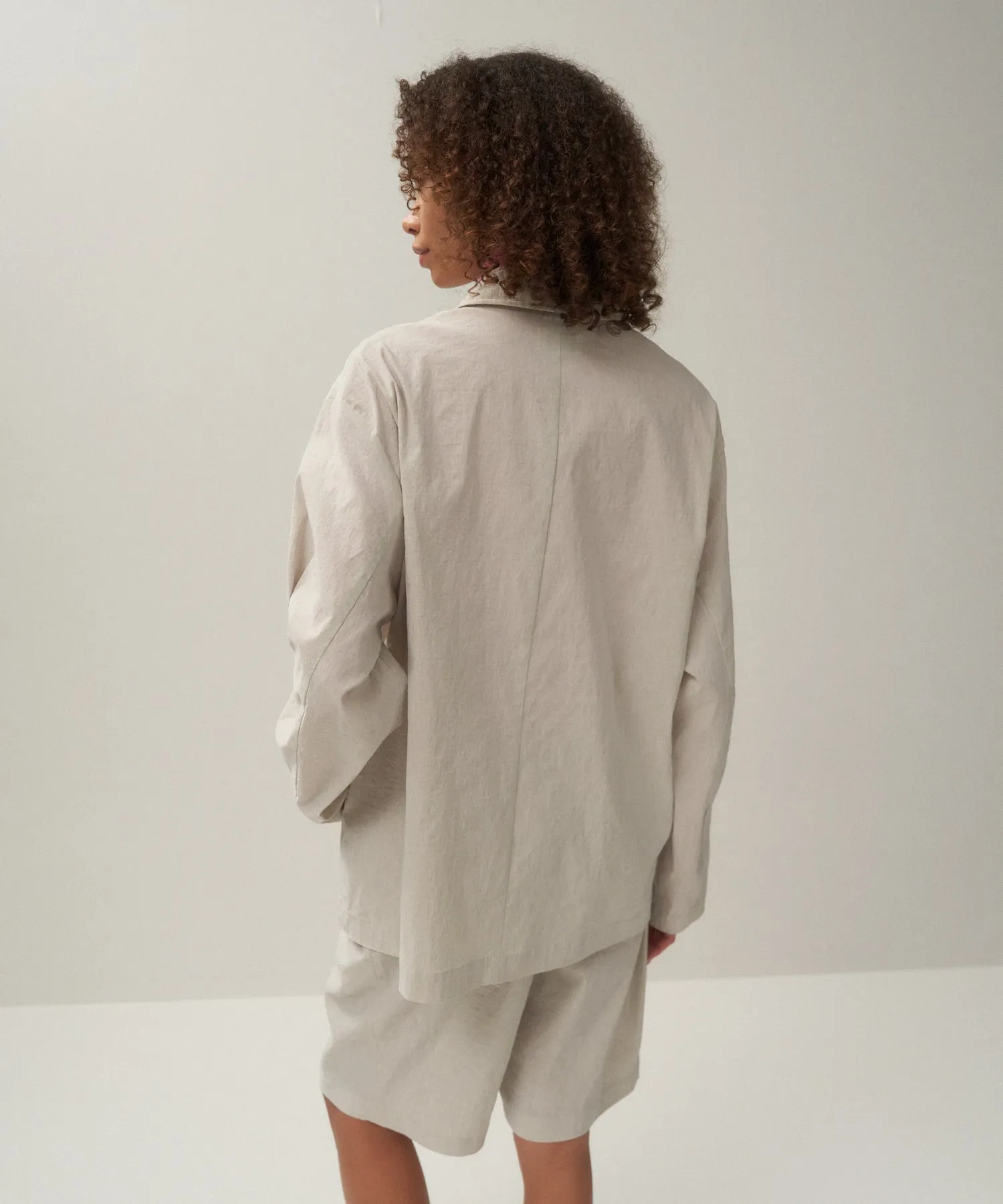 STRETCH NYLON LINEN | ZIP-UP JACKET sold by ATON product image thumbnail 3