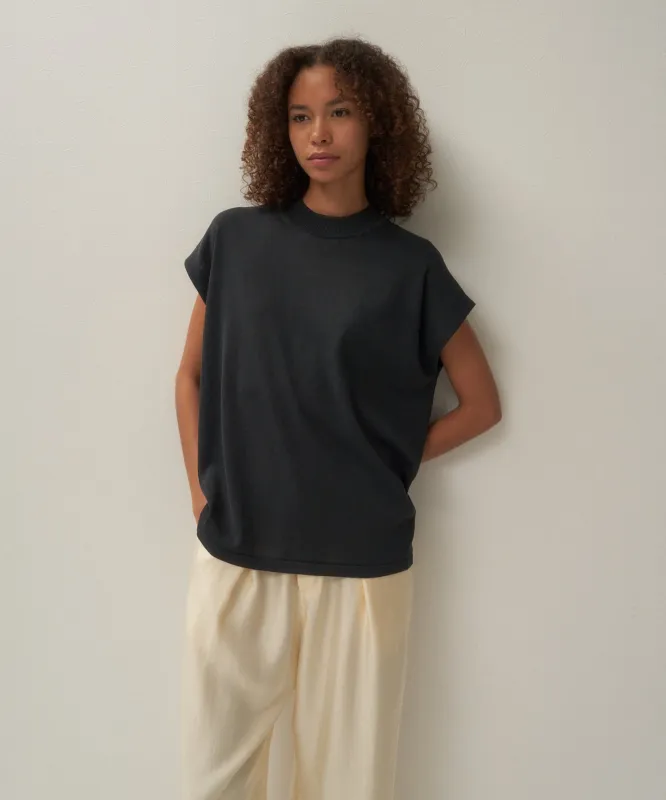 WASHI KNIT | MOCKNECK VEST sold by ATON