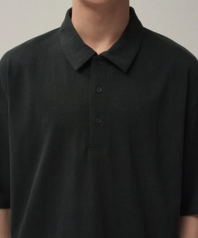 AGING FRESCA PLATE | LOOSE FIT POLO SHIRT sold by ATON