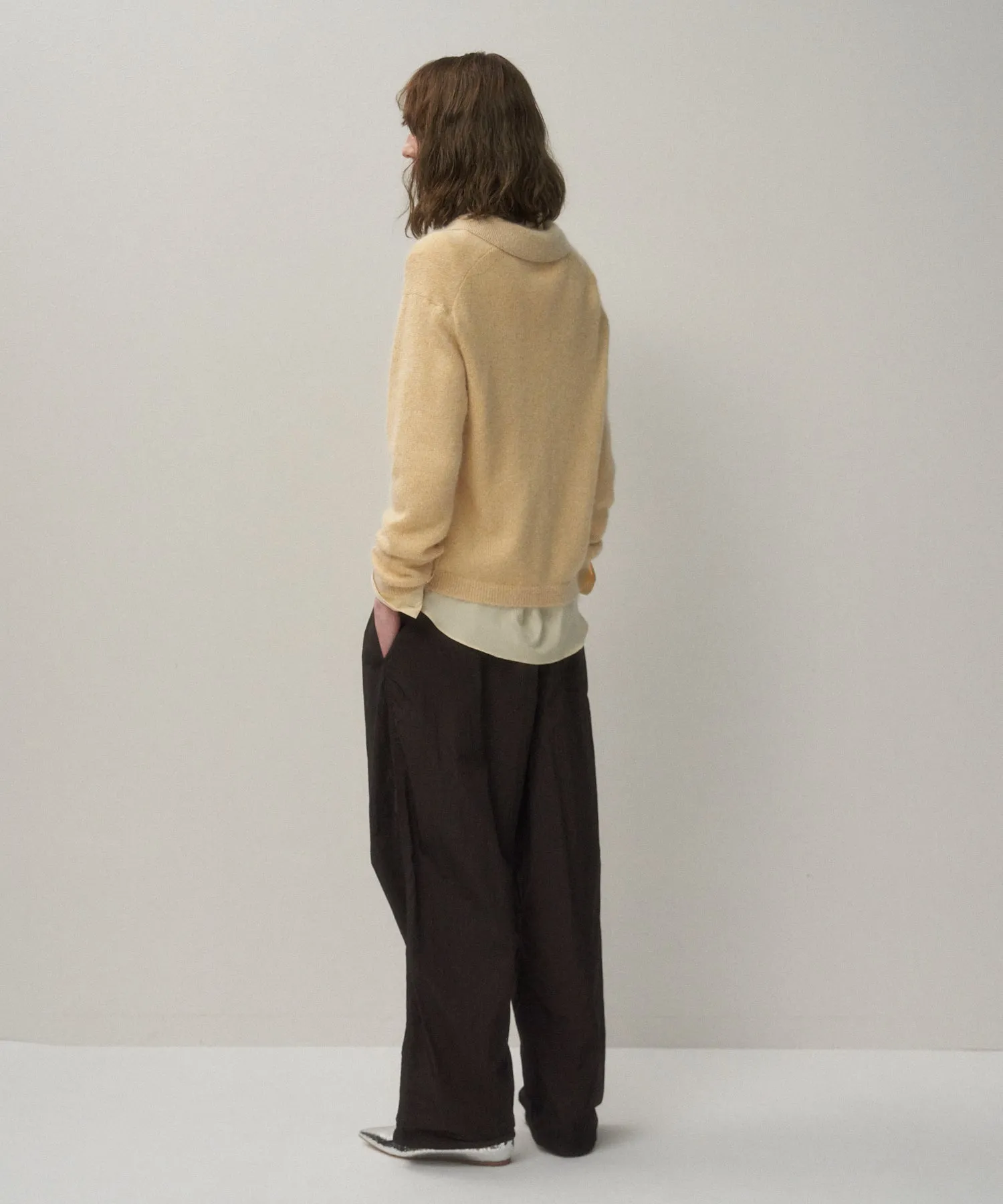 SILK ALPACA | POLO SWEATER sold by ATON product image thumbnail 3