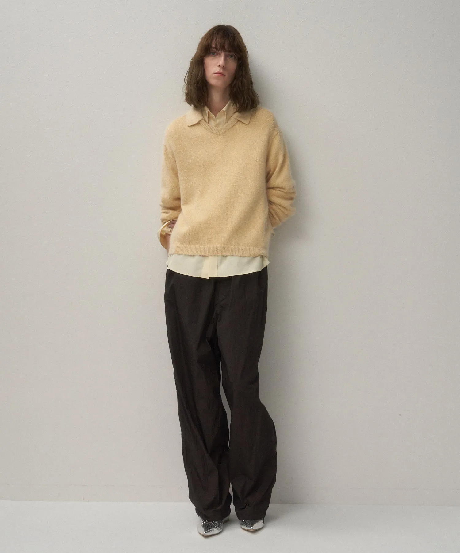 SILK ALPACA | POLO SWEATER sold by ATON product image thumbnail 2