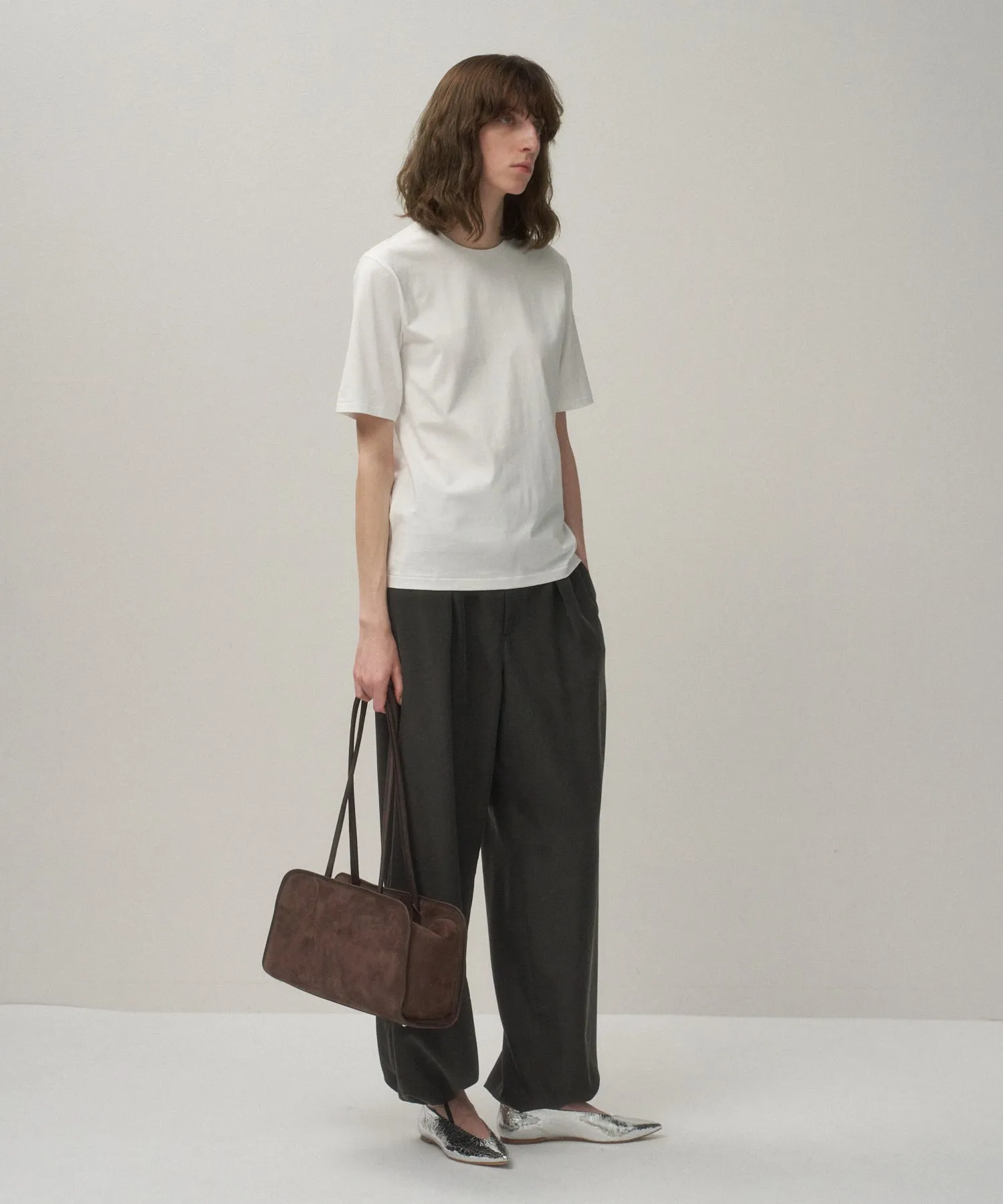 BULLHIDE NUBUCK LEATHER | EAST-WEST SHOULDER BAG sold by ATON product image thumbnail 2