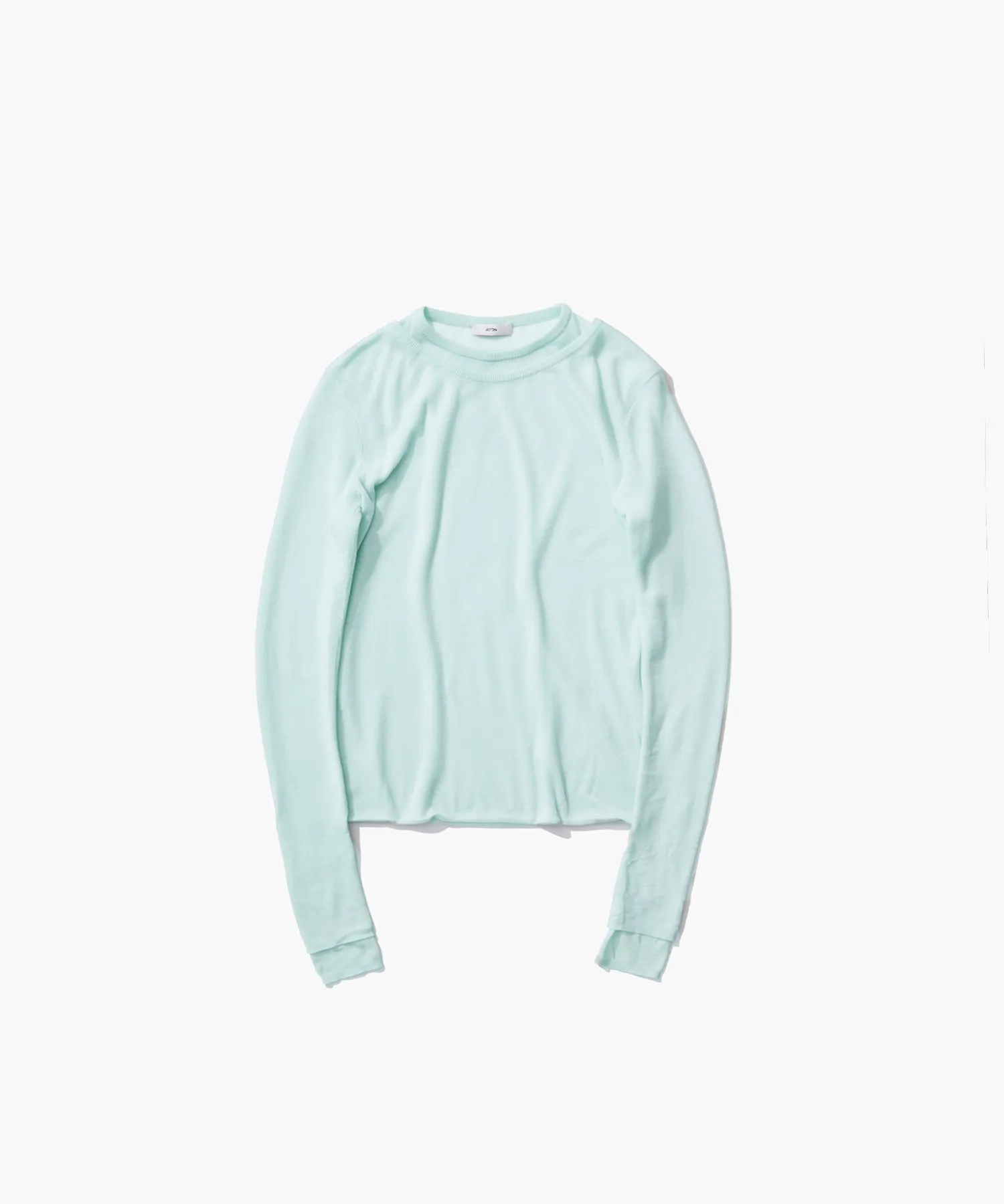 SILK BLENDED CIRCULAR RIB | CREW&CREW LAYERED sold by ATON product image thumbnail 5