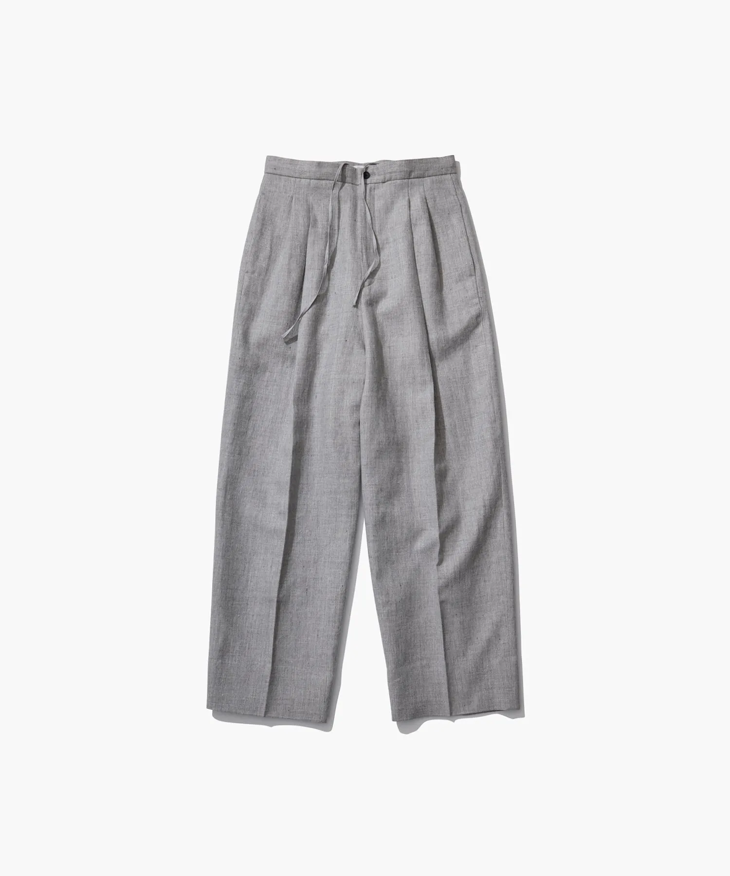 LINEN WOOL TWILL | TUCKED EASY PANTS sold by ATON product image thumbnail 5