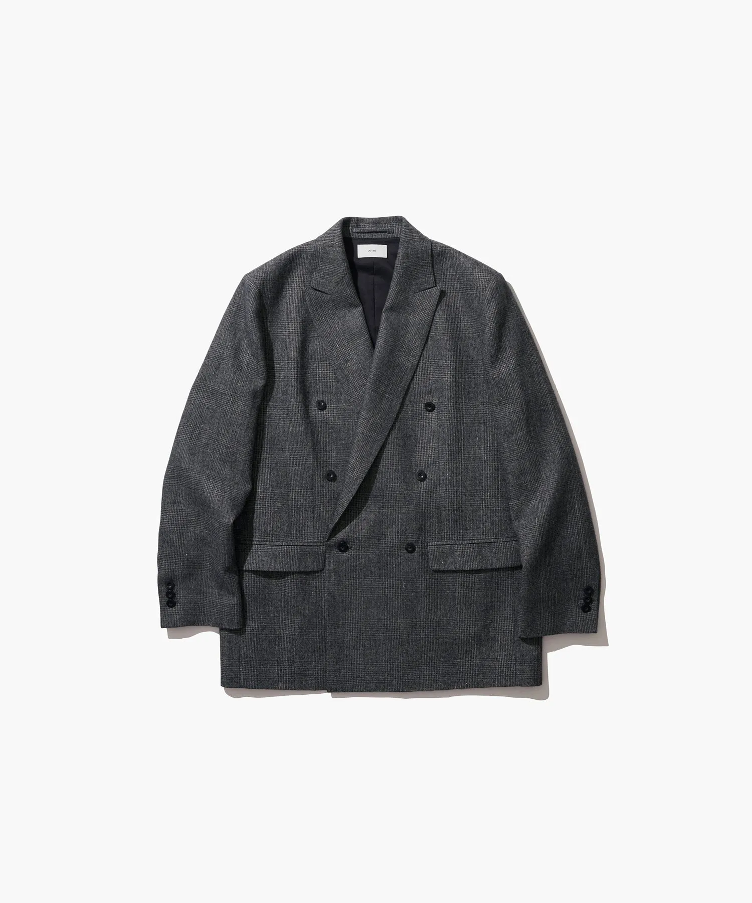 LINEN WOOL TWILL | DOUBLE BREASTED JACKET sold by ATON product image thumbnail 3