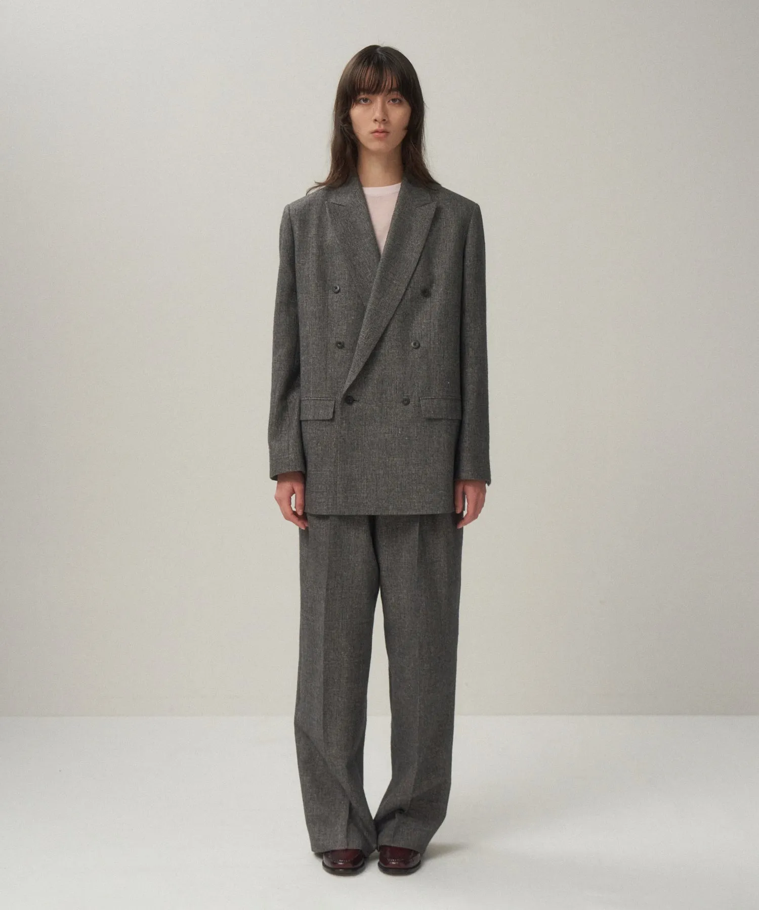 LINEN WOOL TWILL | DOUBLE BREASTED JACKET sold by ATON