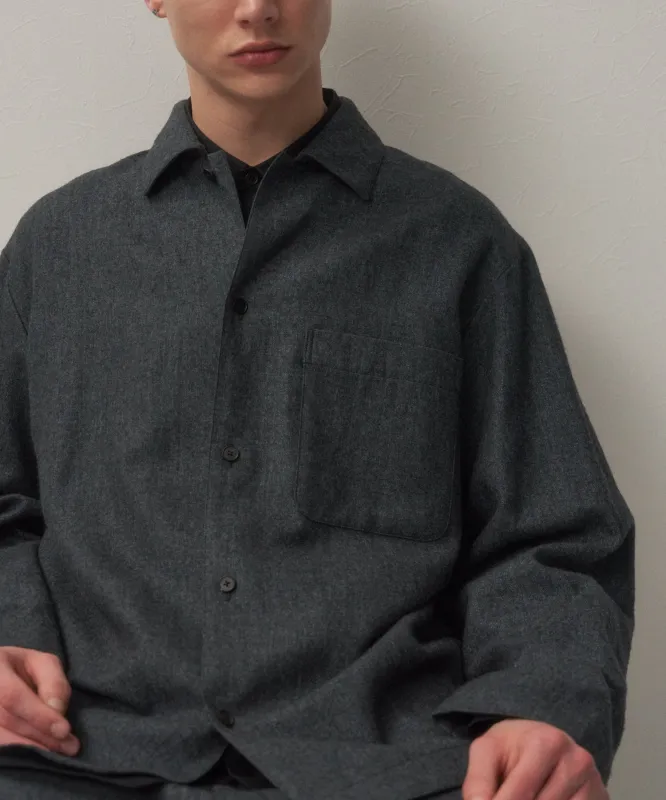 LINEN WOOL TWILL | SHIRT JACKET sold by ATON