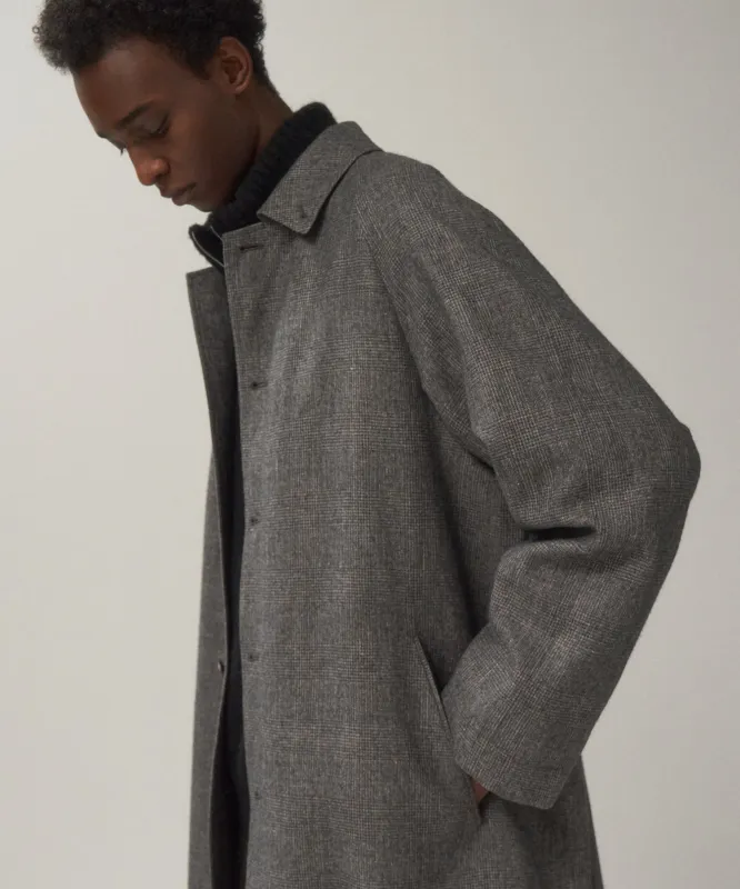 LINEN WOOL TWILL | BALMACAAN COAT sold by ATON