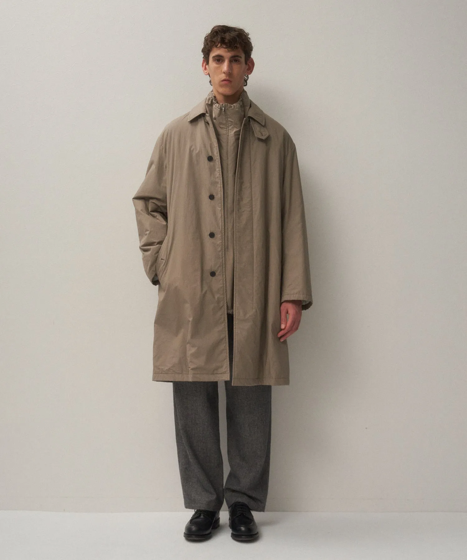 MERCERIZED COTTON | SILK PADDED BALMACAAN COAT sold by ATON product image thumbnail 2