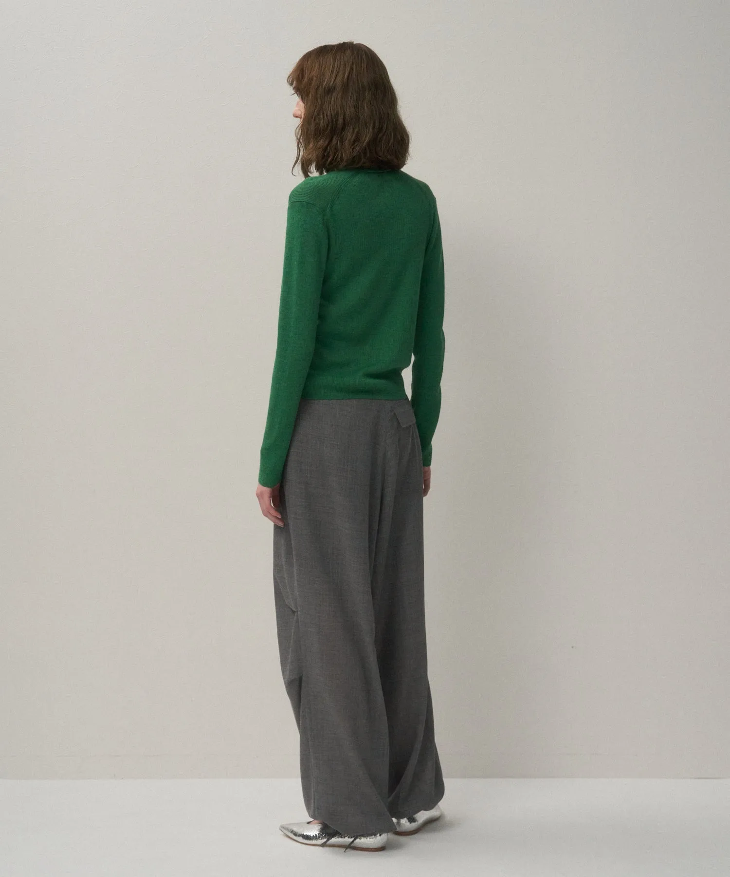 RAMIE WOOL RIB | RIB POLO SWEATER sold by ATON product image thumbnail 3