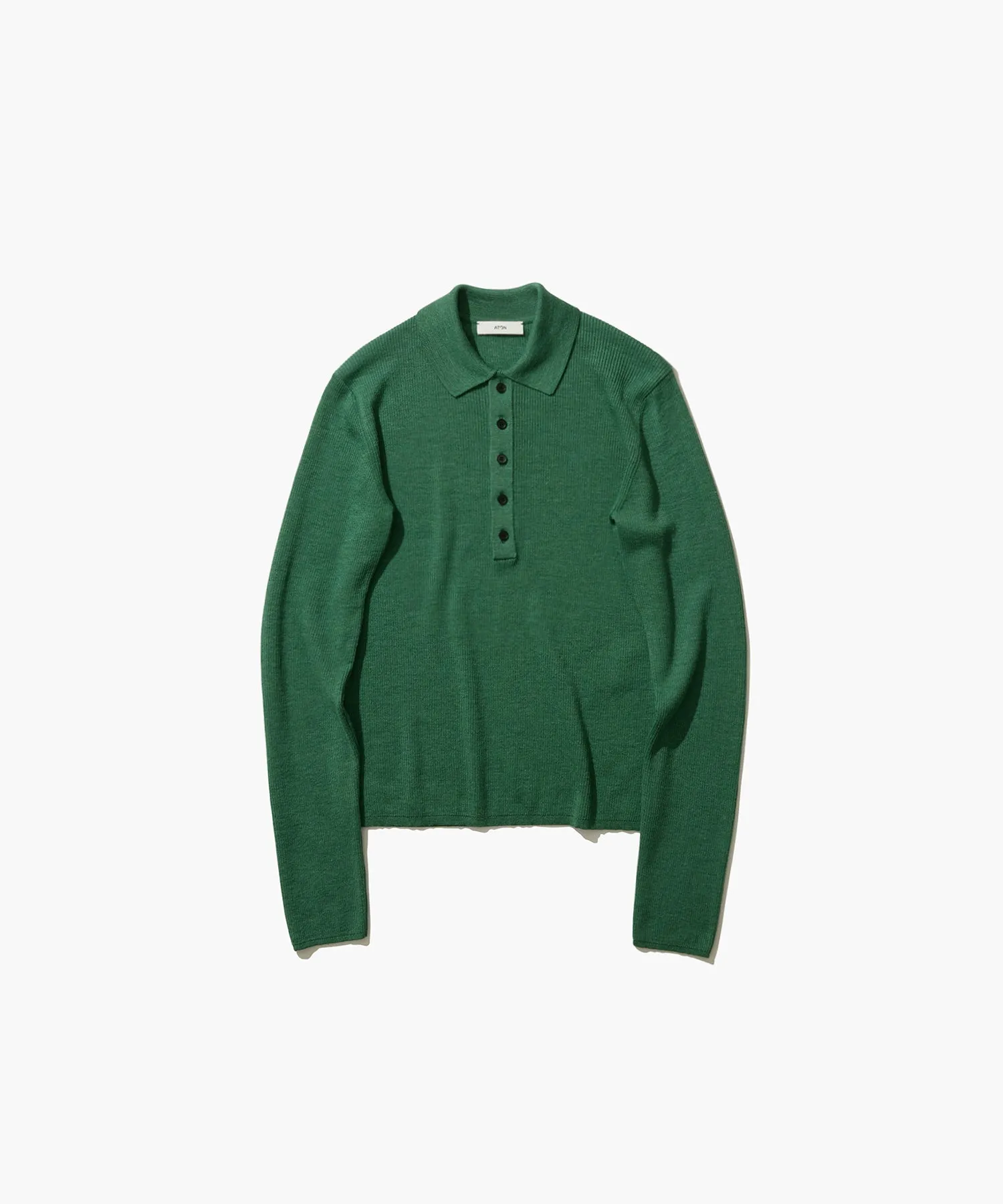 RAMIE WOOL RIB | RIB POLO SWEATER sold by ATON product image thumbnail 5