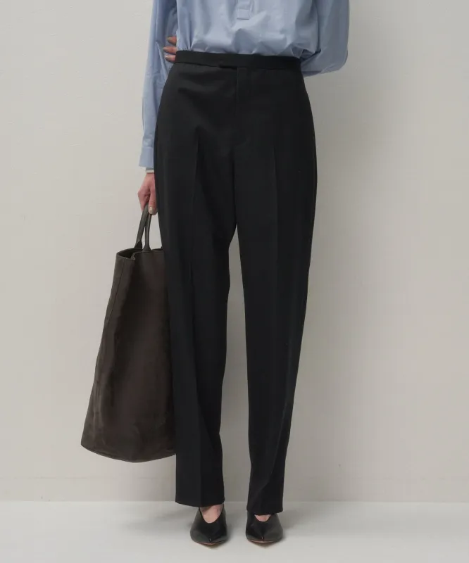 COMPACT WOOL | TAPERED PANTS made by ATON