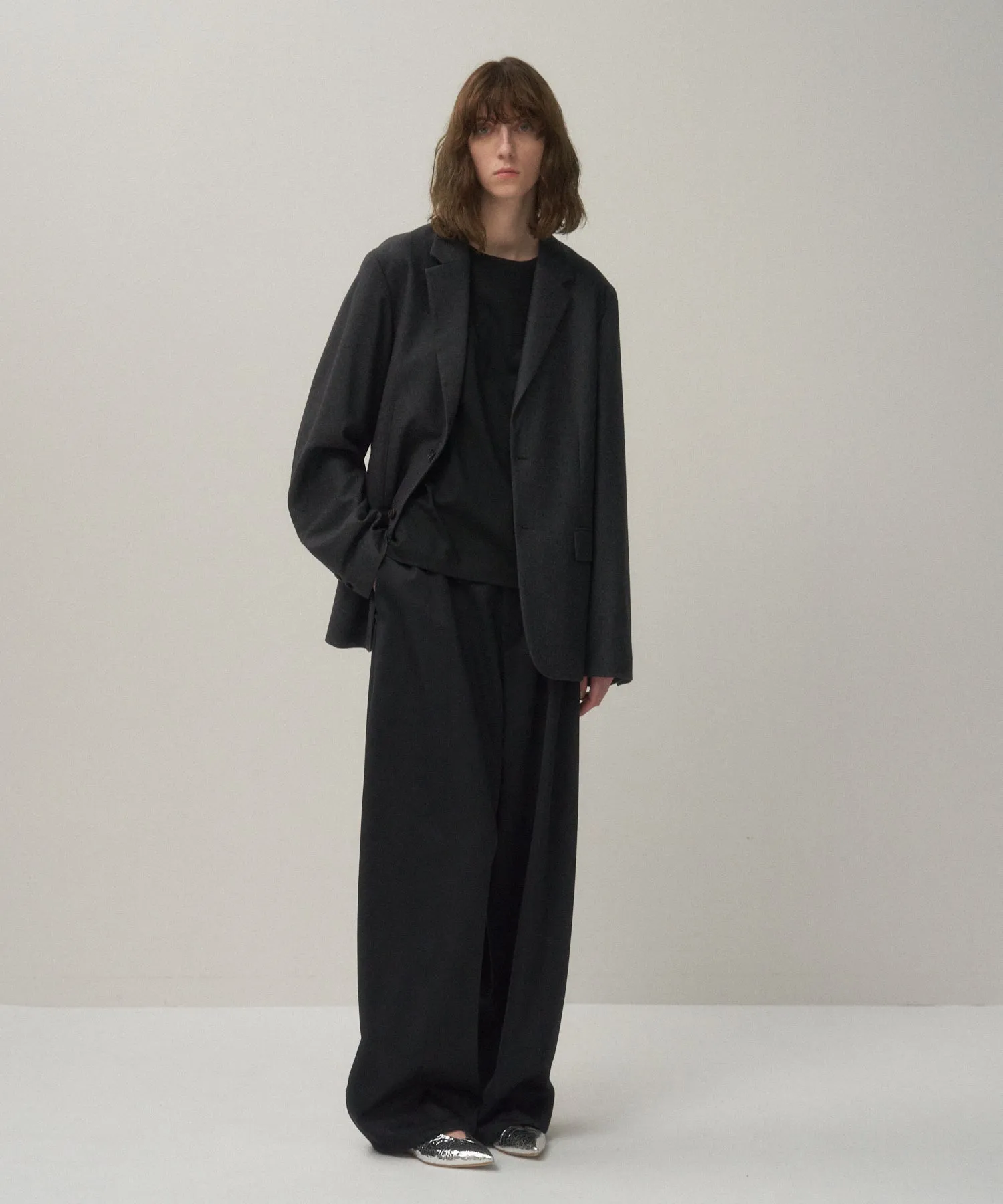 WOOL SATIN STRETCH | EASY PANTS sold by ATON product image thumbnail 2