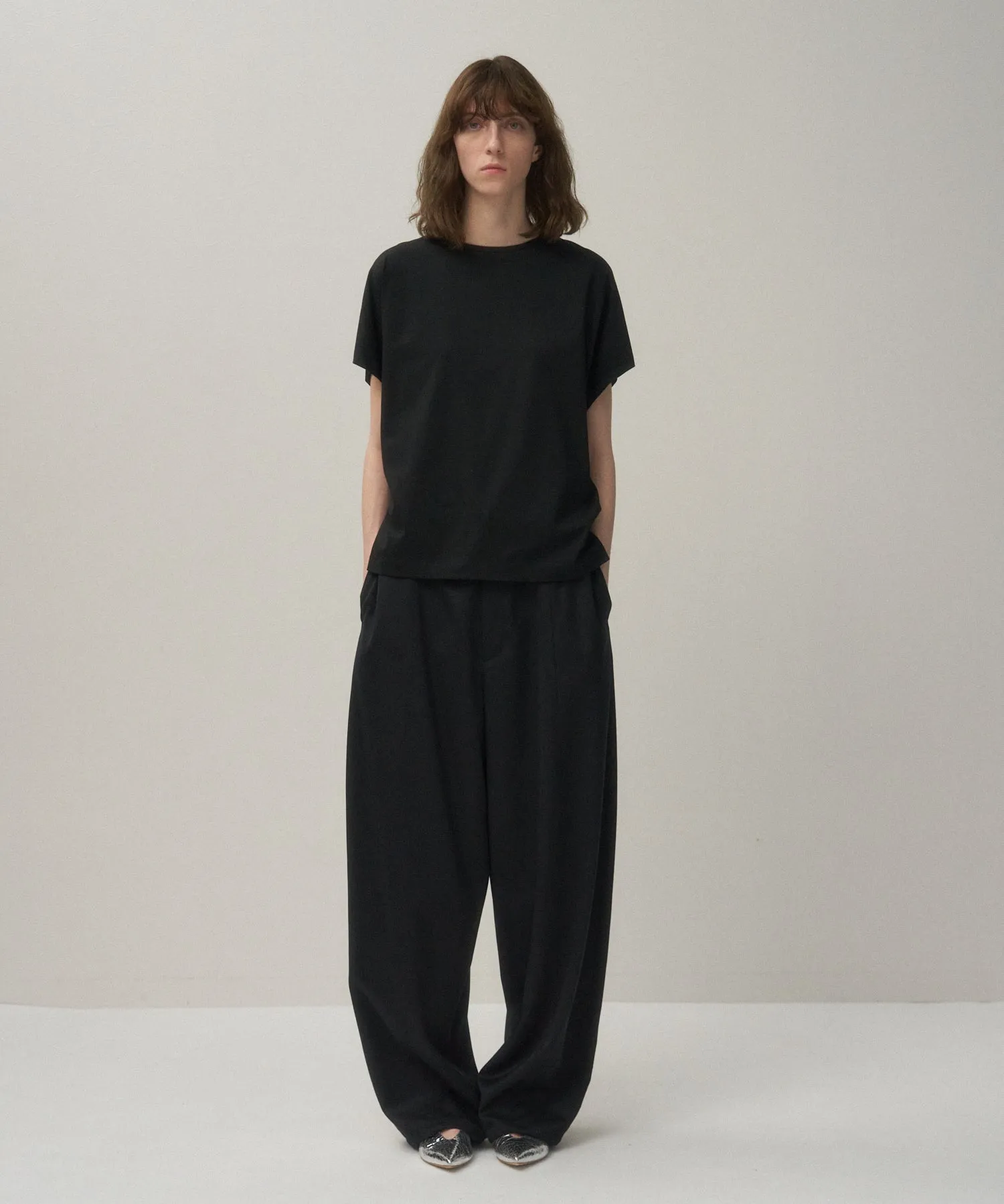 WOOL SATIN STRETCH | EASY PANTS sold by ATON product image thumbnail 3