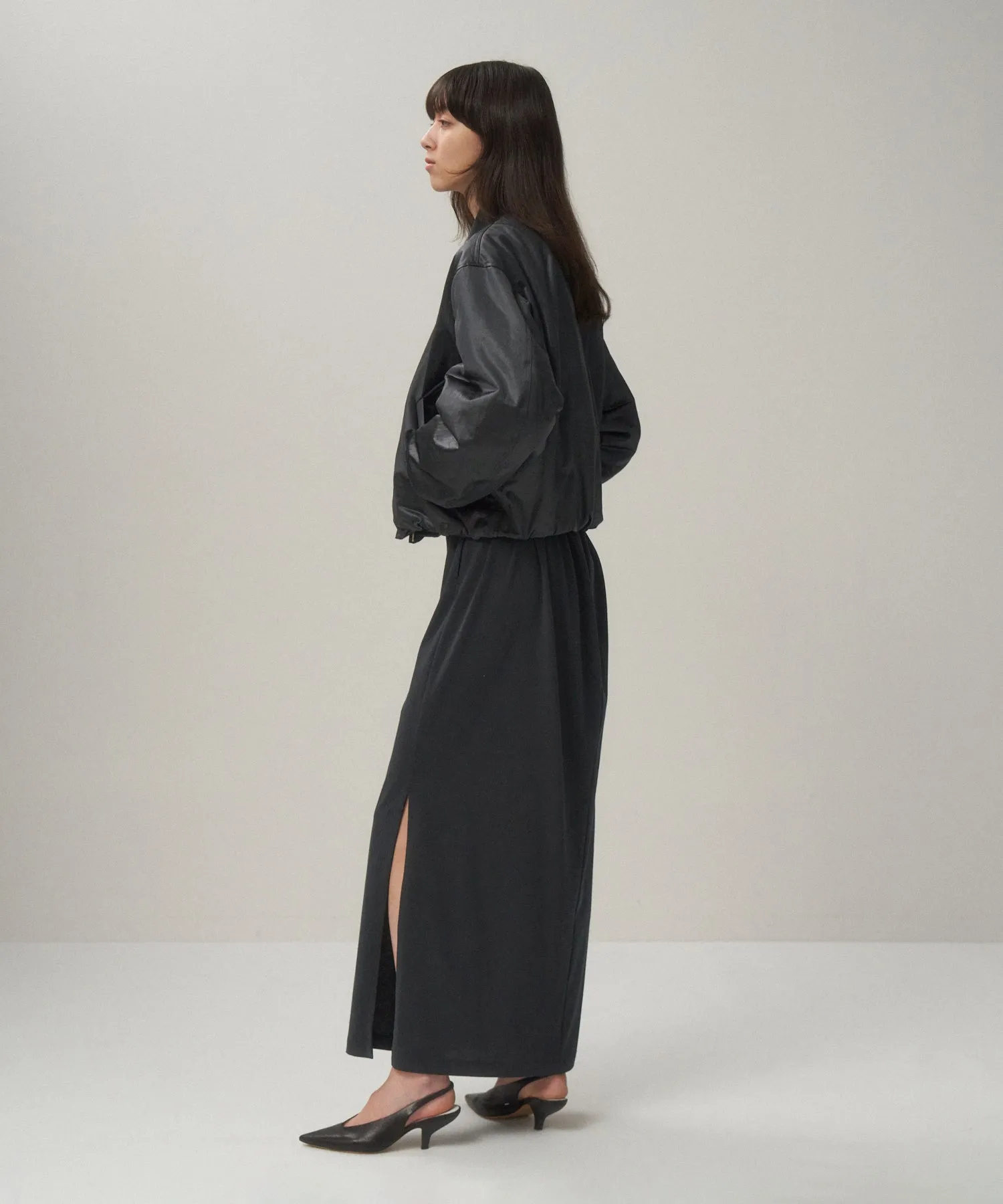 COWHIDE NYLON | CROPPED JACKET MA-1 sold by ATON product image thumbnail 4