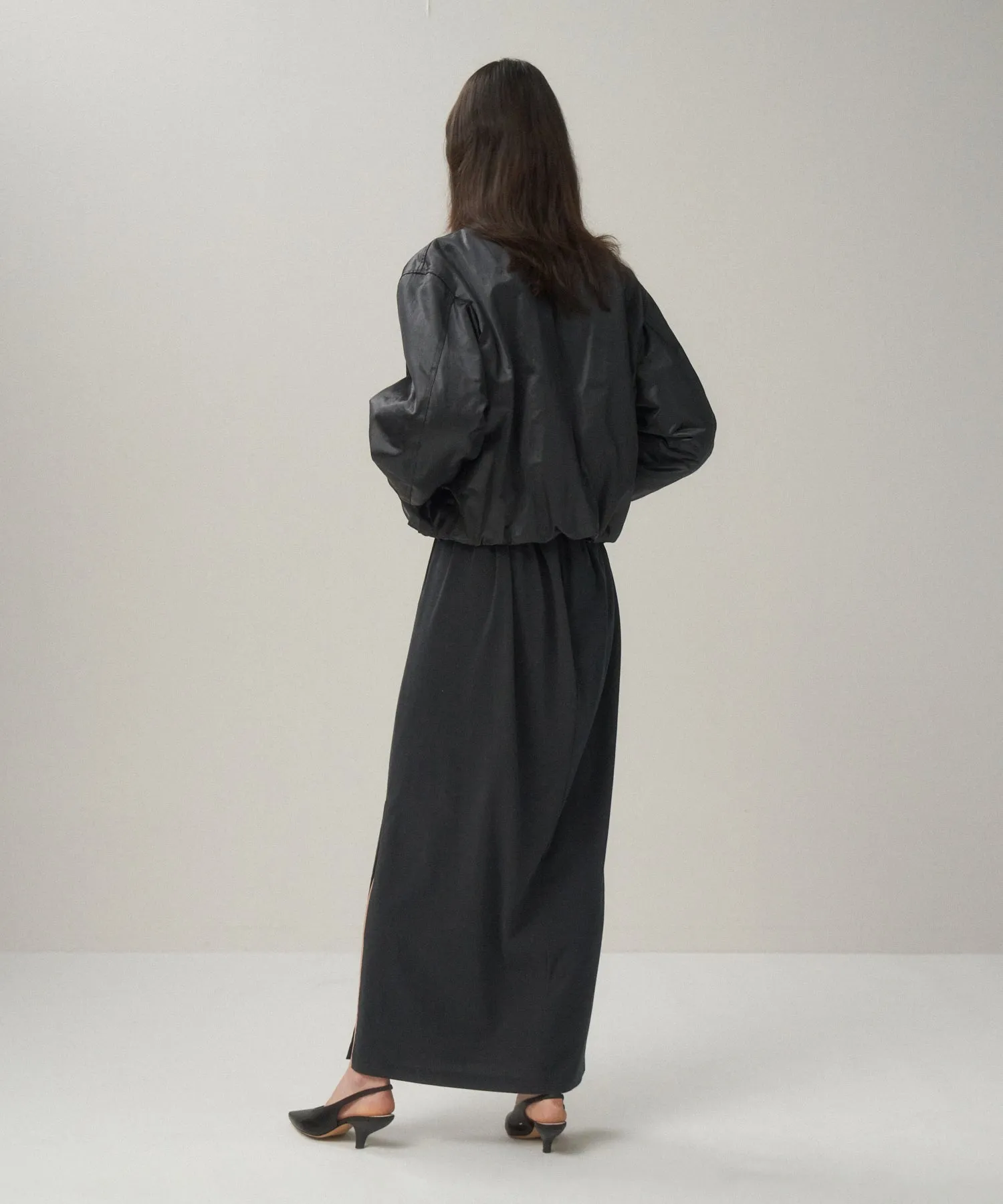 COWHIDE NYLON | CROPPED JACKET MA-1 sold by ATON product image thumbnail 5