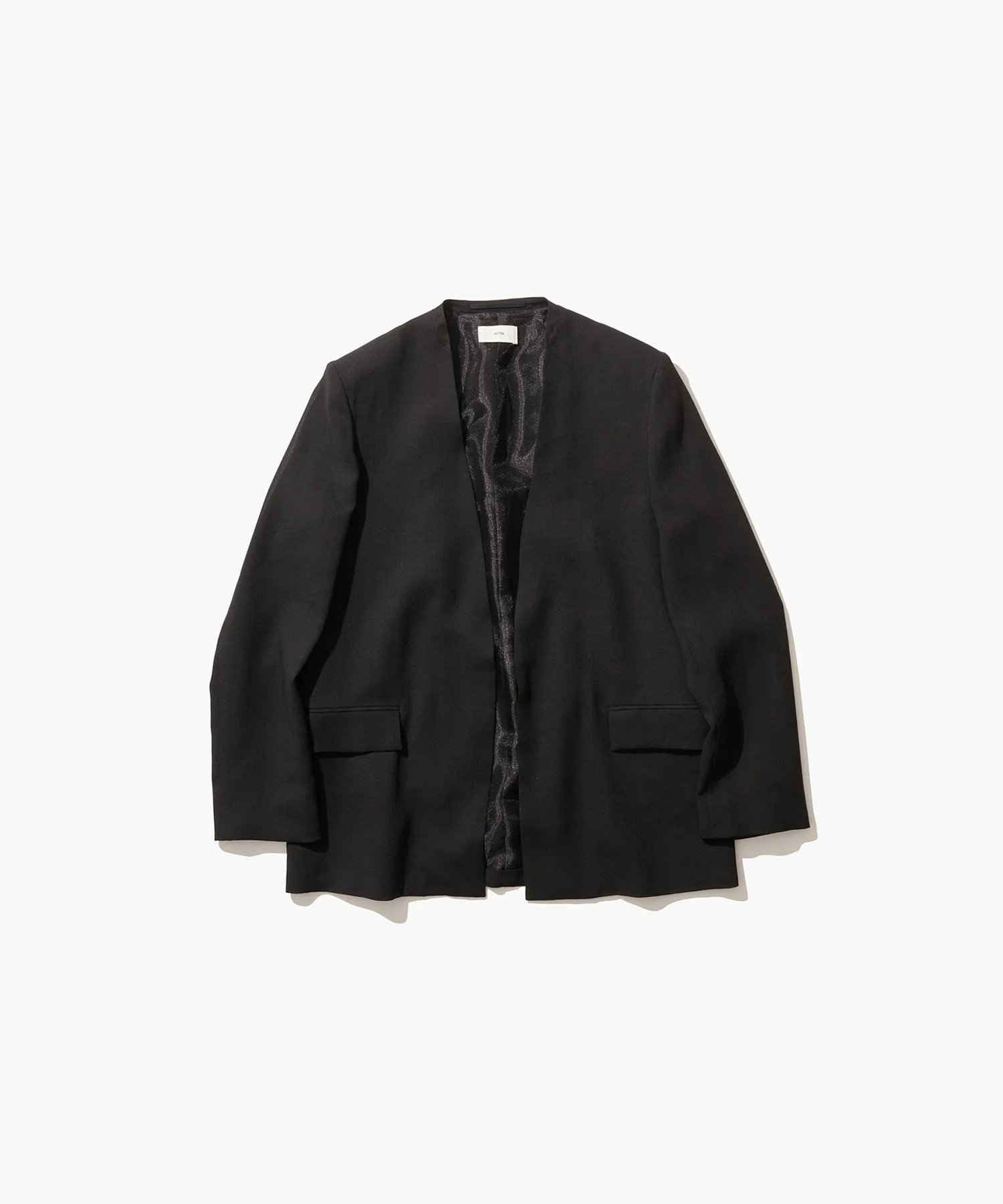 TECHNO WOOL ETERMIN | COLLARLESS JACKET sold by ATON product image thumbnail 3