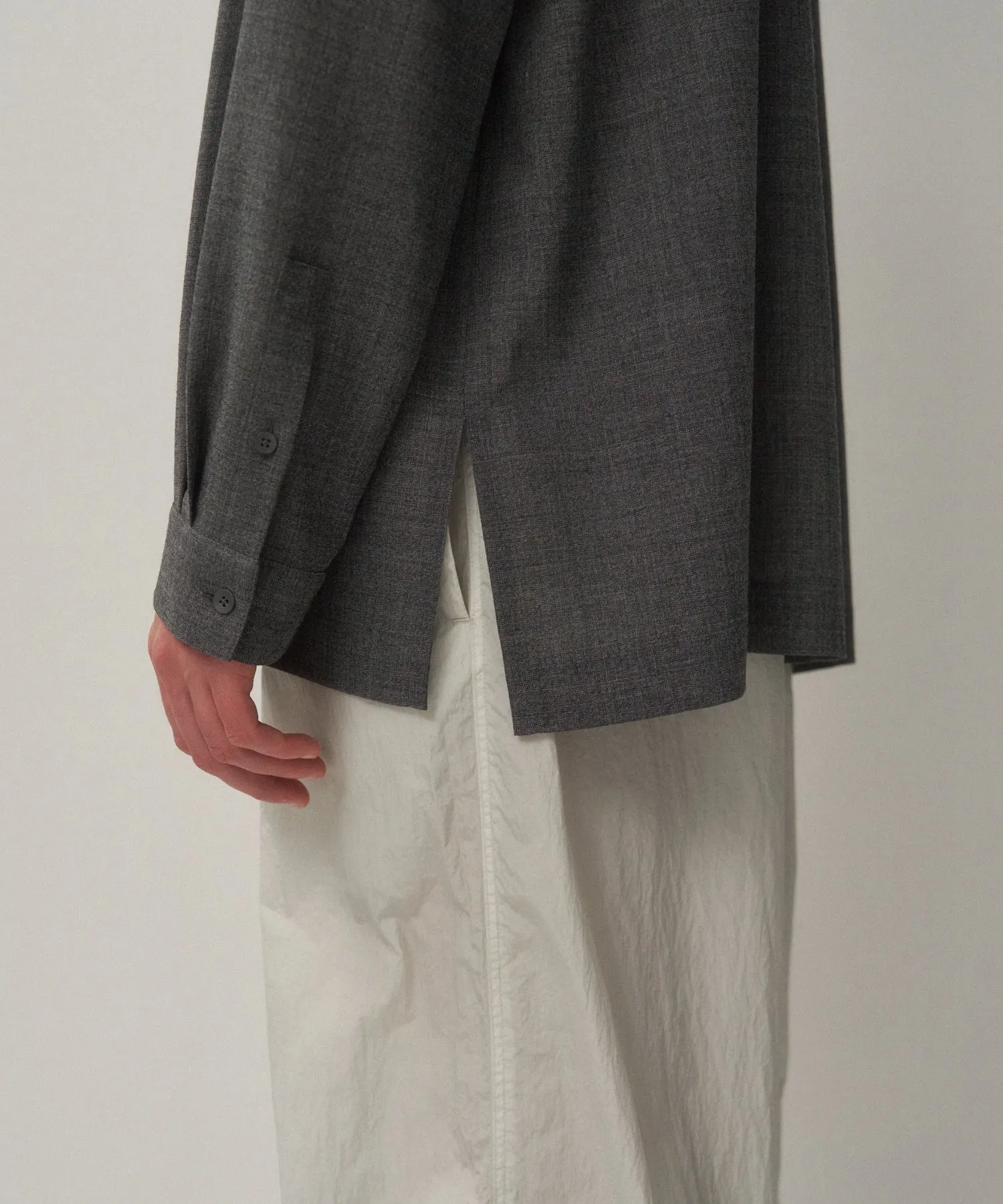 TWIST WOOL WASHER | ZIP UP SHIRT sold by ATON product image thumbnail 3