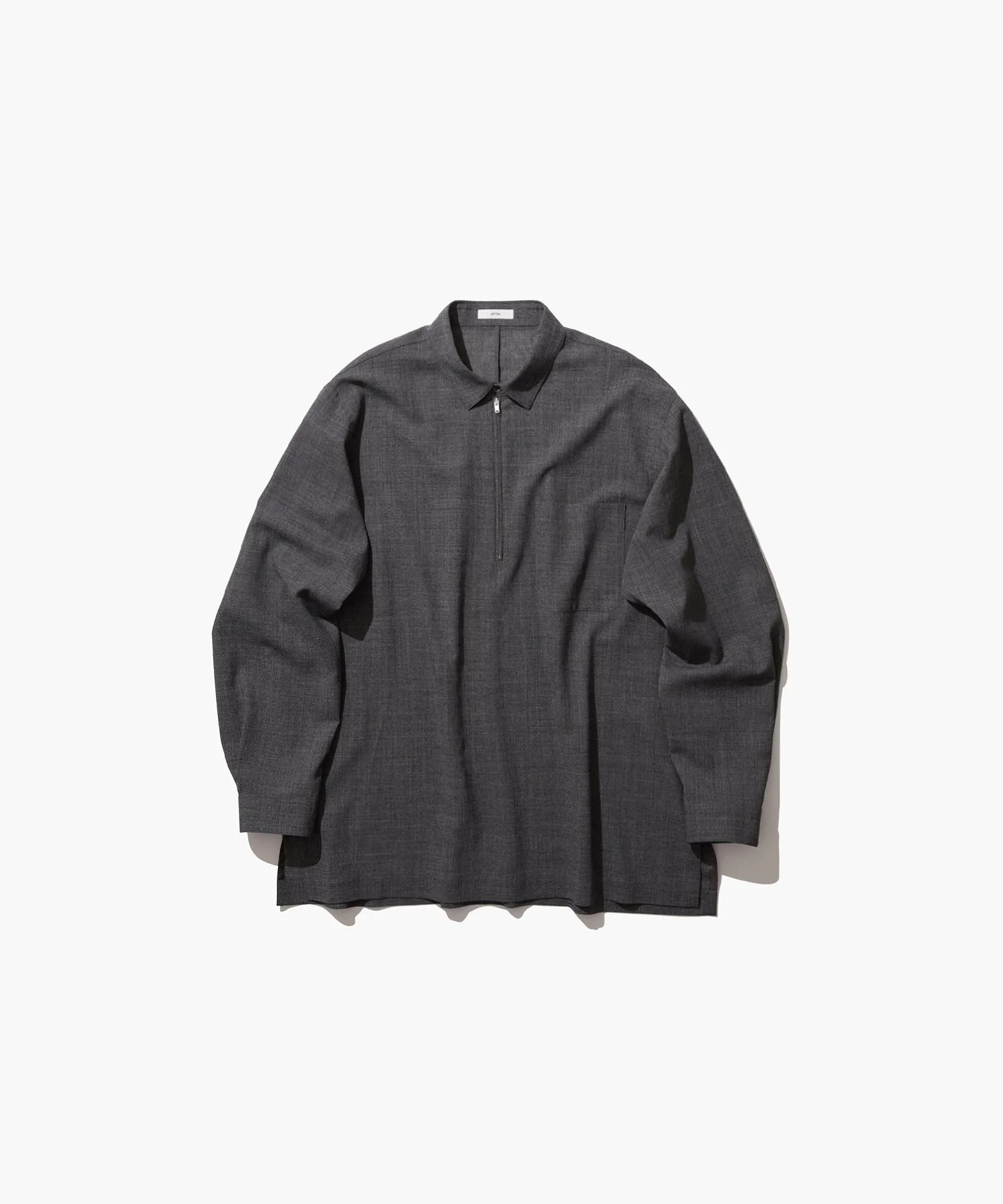 TWIST WOOL WASHER | ZIP UP SHIRT sold by ATON product image thumbnail 4