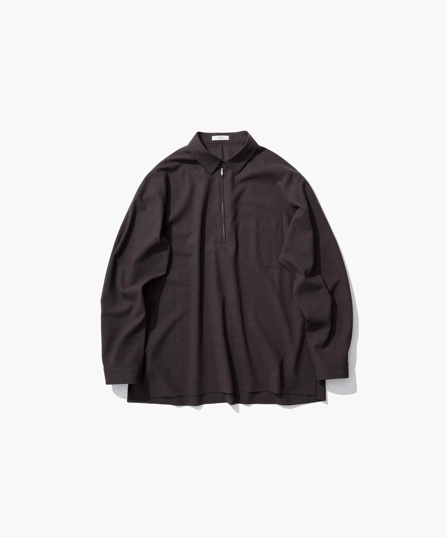 TWIST WOOL WASHER | ZIP UP SHIRT sold by ATON product image thumbnail 5