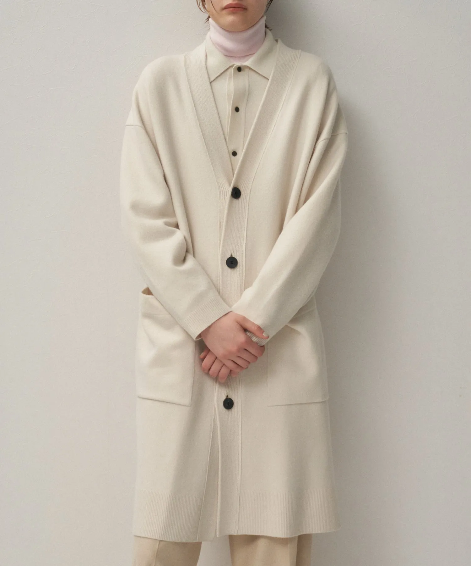 MERINO COLLEGE KNIT | OVERSIZED CARDIGAN sold by ATON product image thumbnail 3