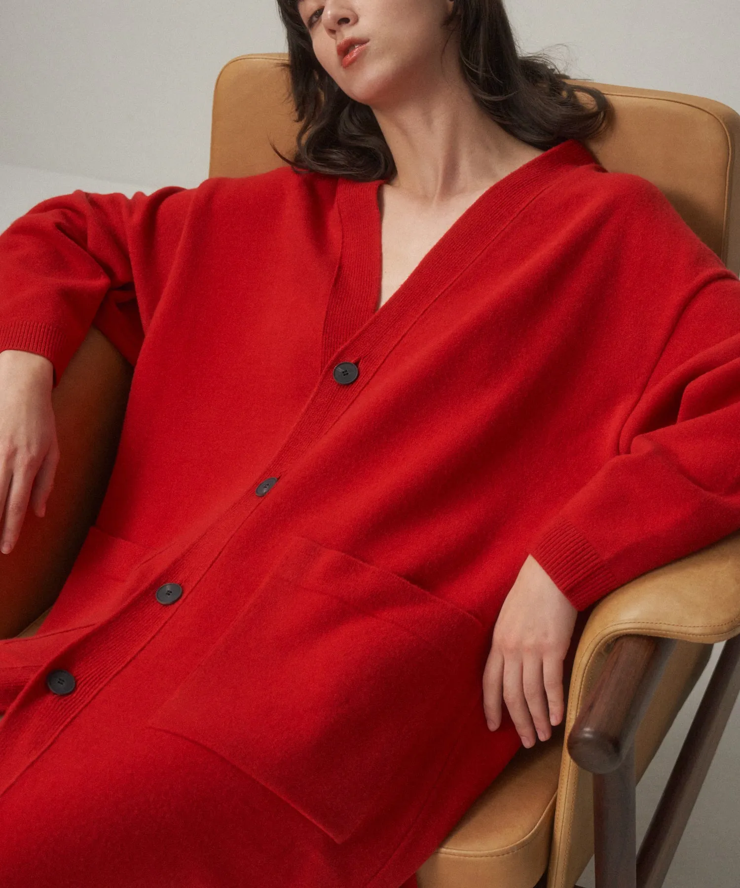 MERINO COLLEGE KNIT | OVERSIZED CARDIGAN sold by ATON product image thumbnail 5