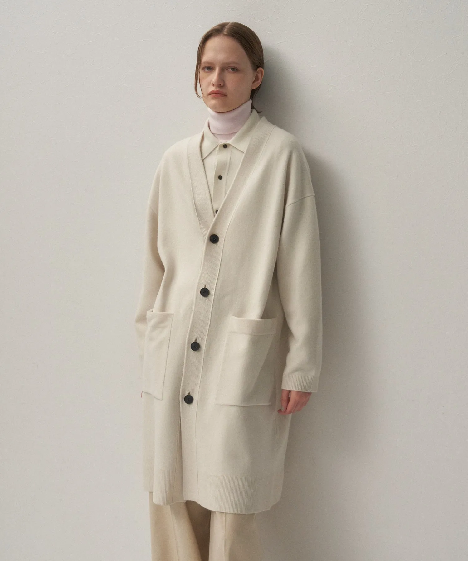 MERINO COLLEGE KNIT | OVERSIZED CARDIGAN sold by ATON