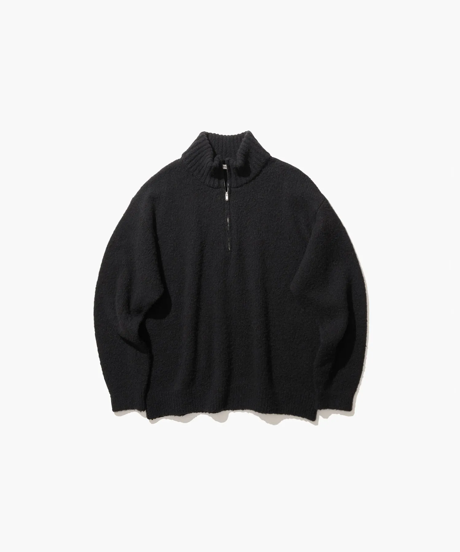 WOOL CASHMERE BOUCLE | HALF ZIP SWEATER sold by ATON product image thumbnail 5