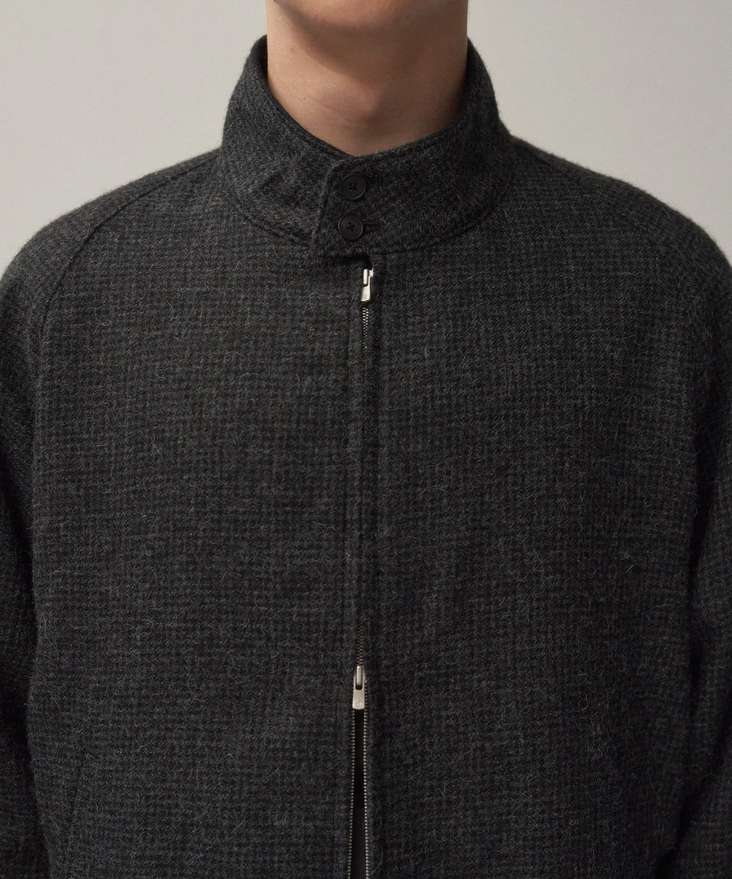 ALPACA HOUND TOOTH | HARRINGTON JACKET sold by ATON product image thumbnail 3