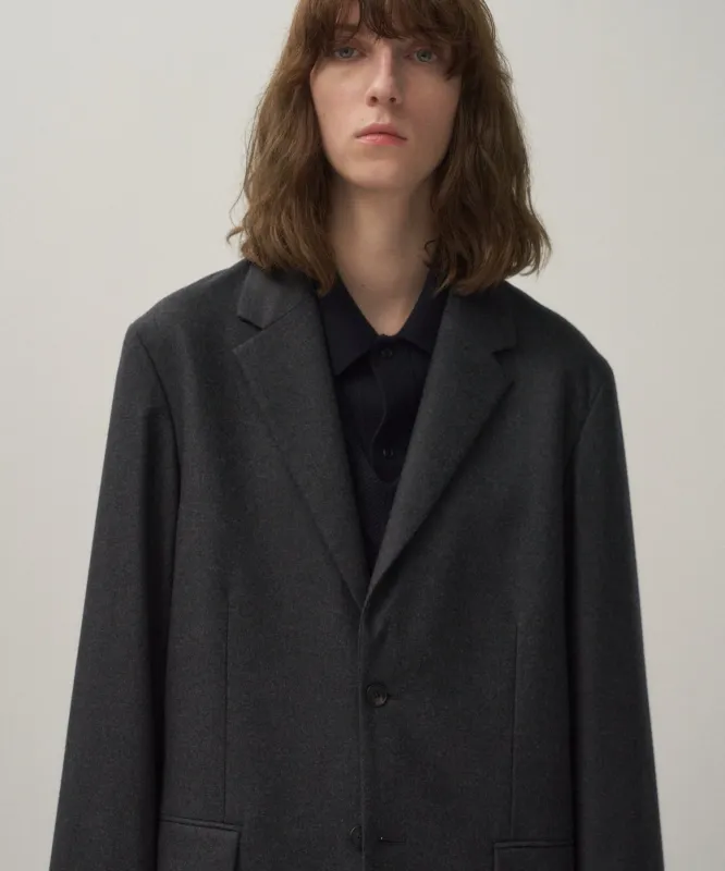 MERINO COLLEGE FLANNEL | TAILORED JACKET made by ATON