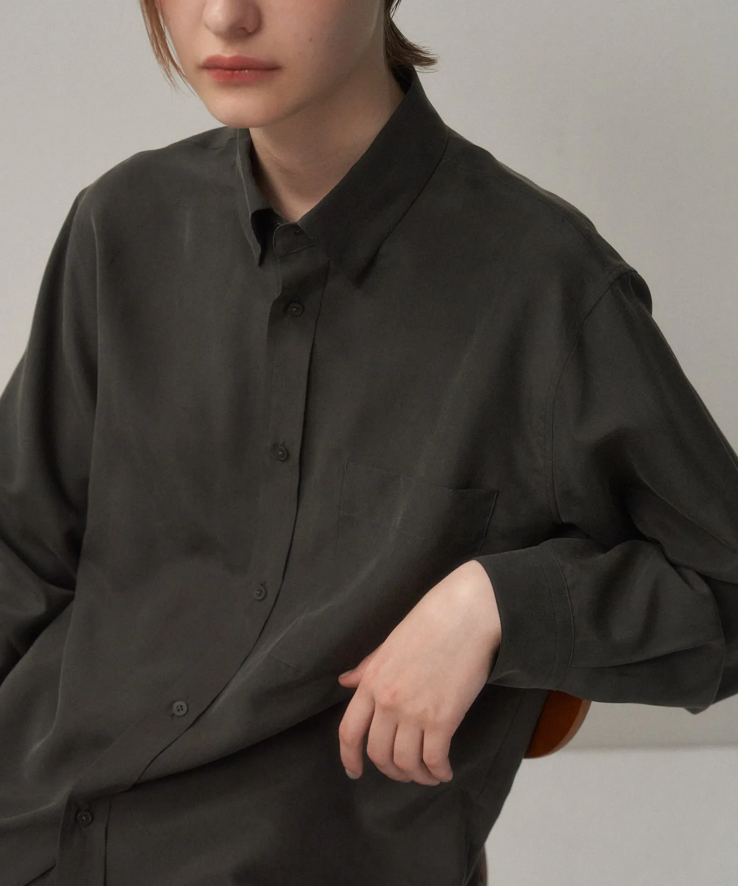 SILK SUEDE | BUTTON DOWN SHIRT sold by ATON