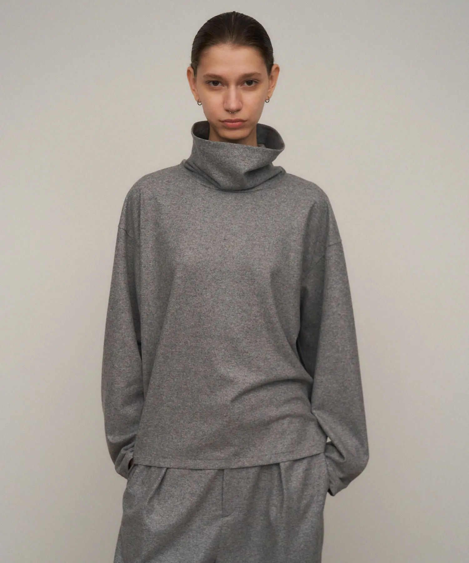 MERINO COLLEGE JERSEY | TURTLENECK PULLOVER sold by ATON