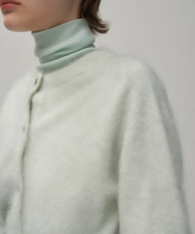 ROYAL CASHMERE FUR | CREWNECK CARDIGAN sold by ATON