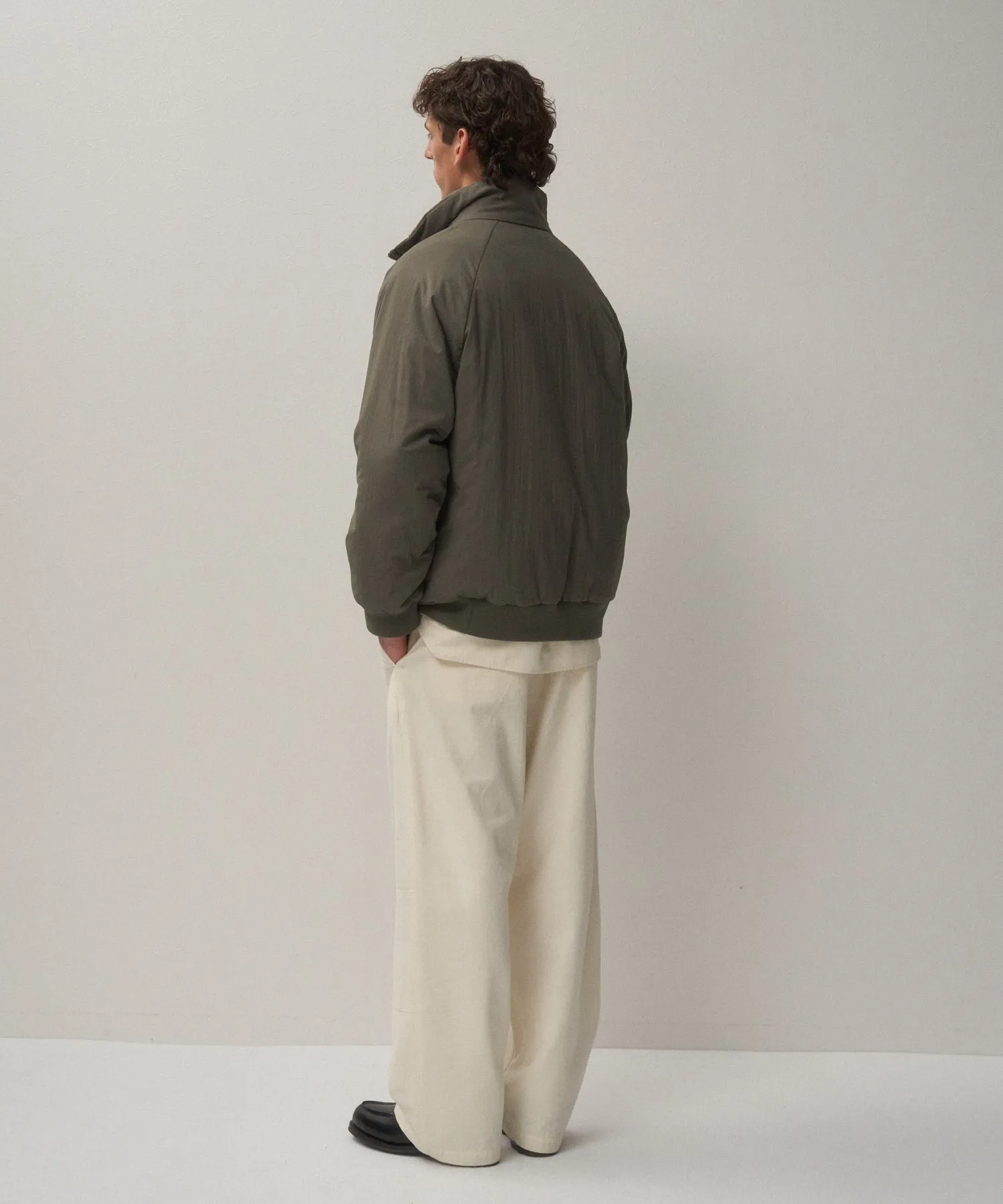 MAT AIRY NYLON | WOOL PADDED STAND JACKET sold by ATON product image thumbnail 5