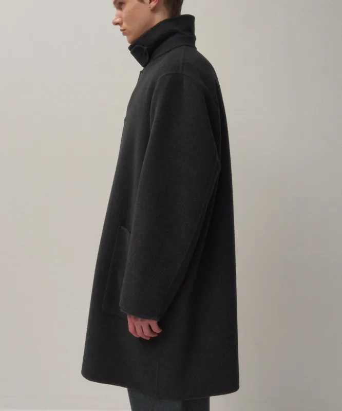 MERINO DOUBLE MELTON | BLAMACAAN COAT sold by ATON