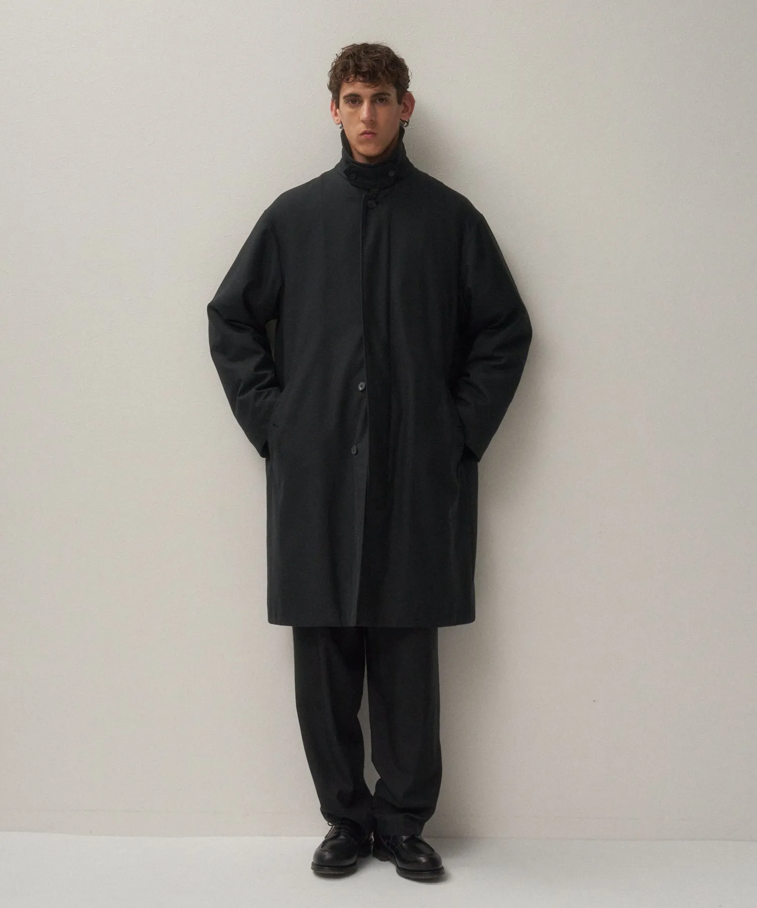 NIDOM SILK | SILK PADDED BALMACAAN COAT sold by ATON product image thumbnail 4